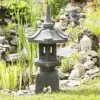 Product image 3 of the product “Japanese style Garden Lantern, made from Andesit Stone. Multipart. 80 cm Height, Roof is 40 cm width. ”